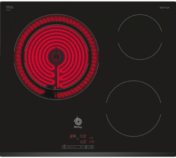 Placa vitrocerámica – Balay 3EB715LR, 3 zonas, 60 cm