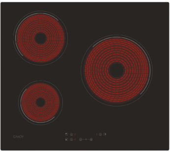 Placa vitrocerámica – Candy Timeless CH63CC/4U2, 3 Zonas